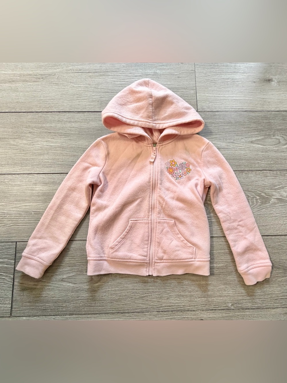 Pink Floral Hoodie Girls 5T